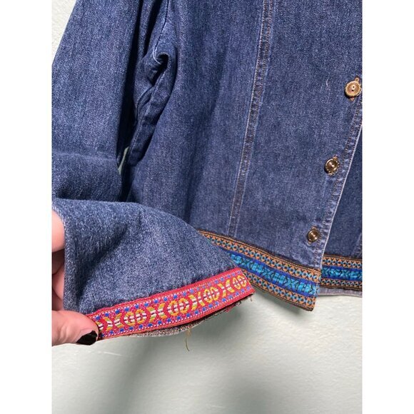 Vintage Studio Ease Women's Denim Long Sleeve Jacket Top Size 14 - Picture 3 of 7